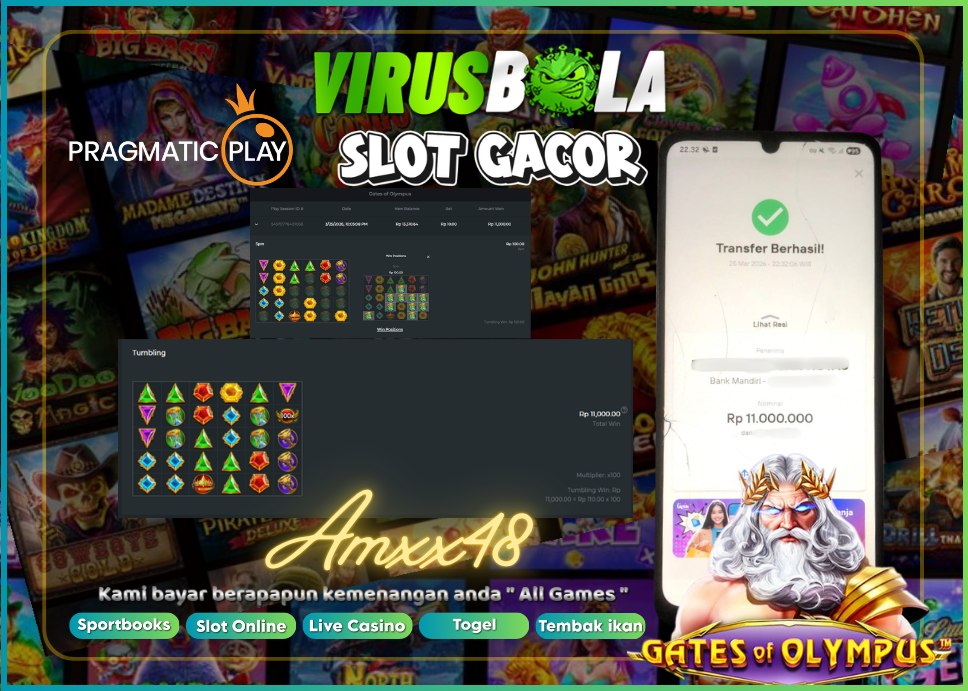VIRUSBOLA JACKPOT PRAGMATIC PLAY Rp. 11jt – GATE OF OLYMPUS