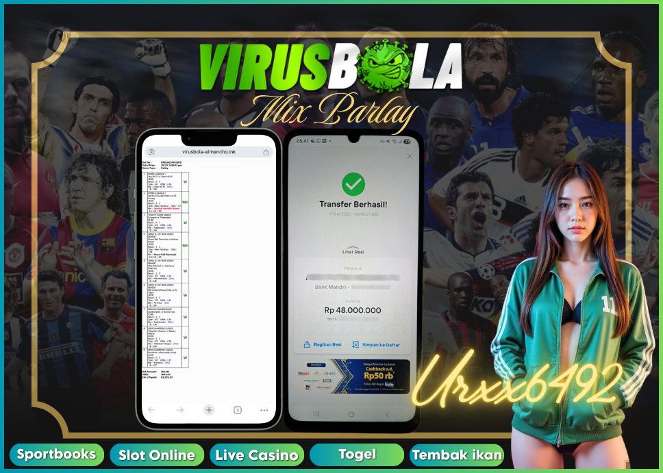VIRUSBOLA JACKPOT SPORTBOOK Rp. 47jt – MIX PARLAY