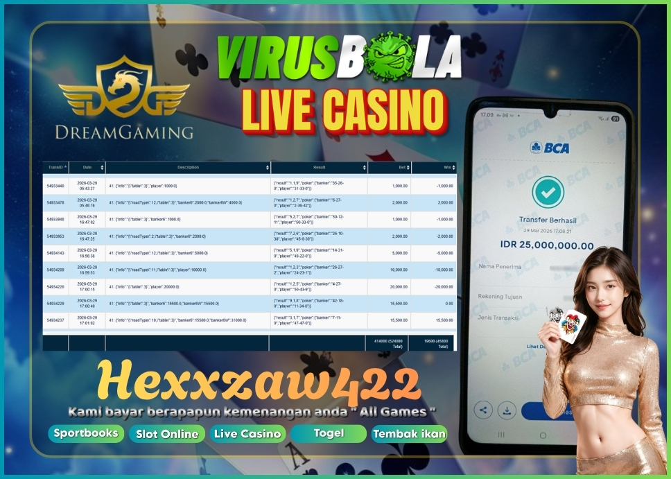 VIRUSBOLA JACKPOT BACCARAT Rp. 45jt – DREAM GAMING