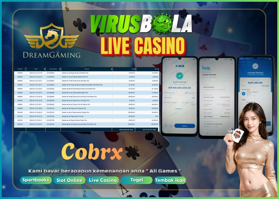 VIRUSBOLA JACKPOT BARCARRAT Rp. 187jt – CT CASINO