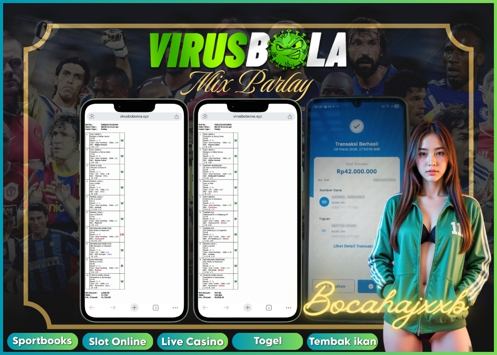 VIRUSBOLA JACKPOT SPORTBOOK Rp. 43jt – MIX PARLAY