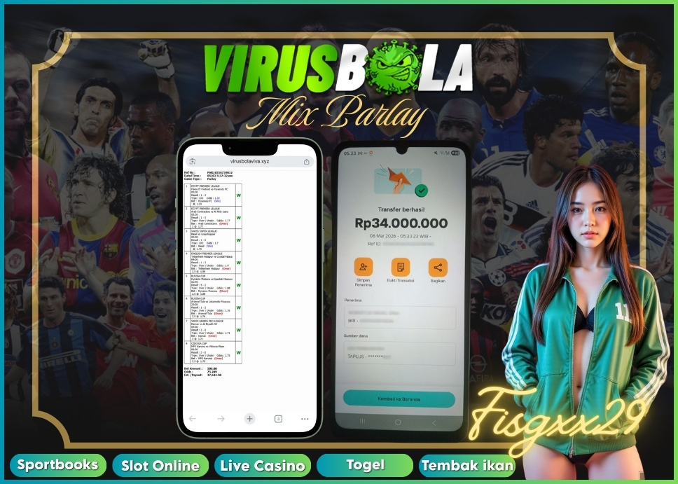 VIRUSBOLA JACKPOT SPORTBOOK Rp. 37jt – MIX PARLAY