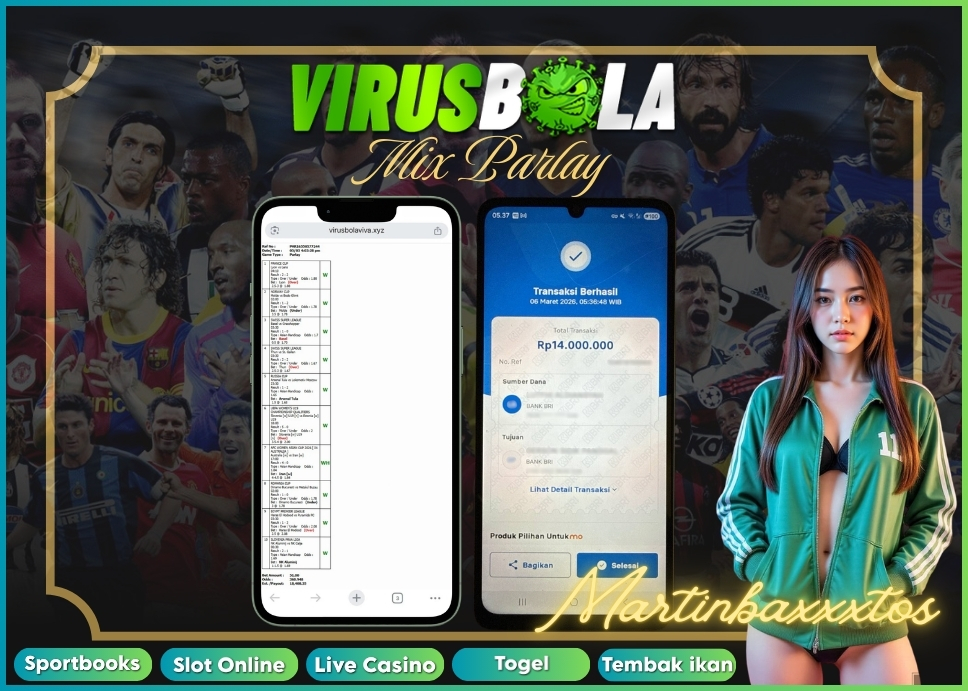 VIRUSBOLA JACKPOT SPORTBOOK Rp. 14jt – MIX PARLAY