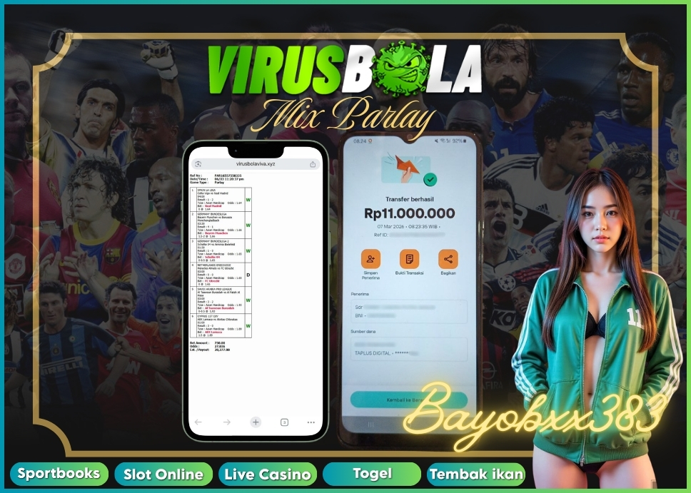 VIRUSBOLA JACKPOT SPORTBOOK Rp. 11jt – MIX PARLAY