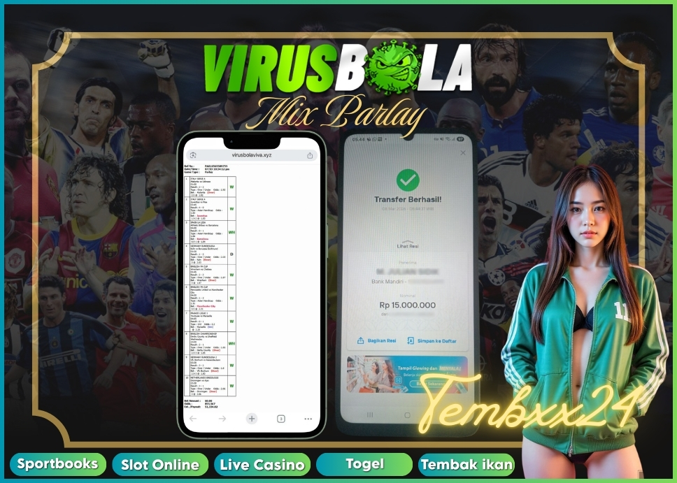 VIRUSBOLA JACKPOT SPORTBOOK Rp. 14jt – MIX PARLAY