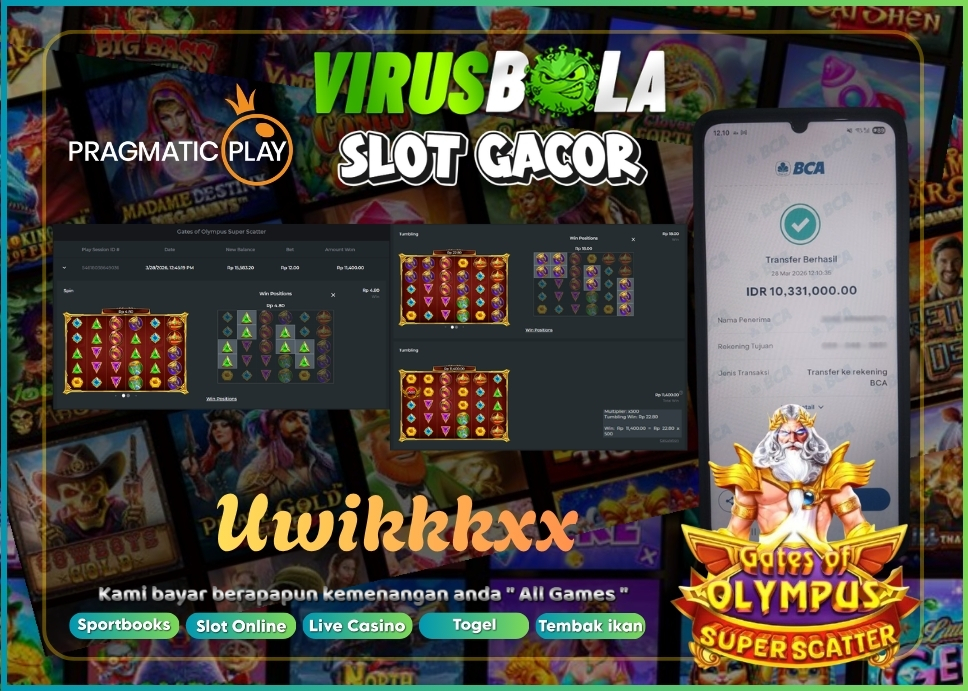 VIRUSBOLA JACKPOT PRAGMATIC PLAY Rp. 11jt – GATE OF OLYMPUS SUPER SCATTER