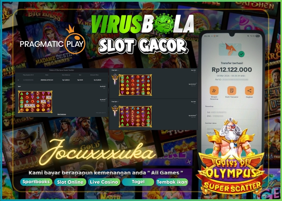 VIRUSBOLA JACKPOT PRAGMATIC PLAY Rp. 12jt – GATE OF OLYMPUS SUPER SCATTER