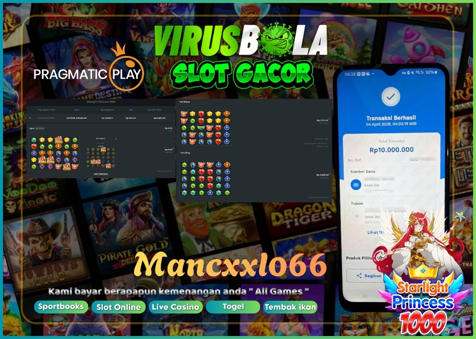 VIRUSBOLA JACKPOT PRAGMATIC PLAY Rp. 9jt – STARLIGHT PRINCESS 1000