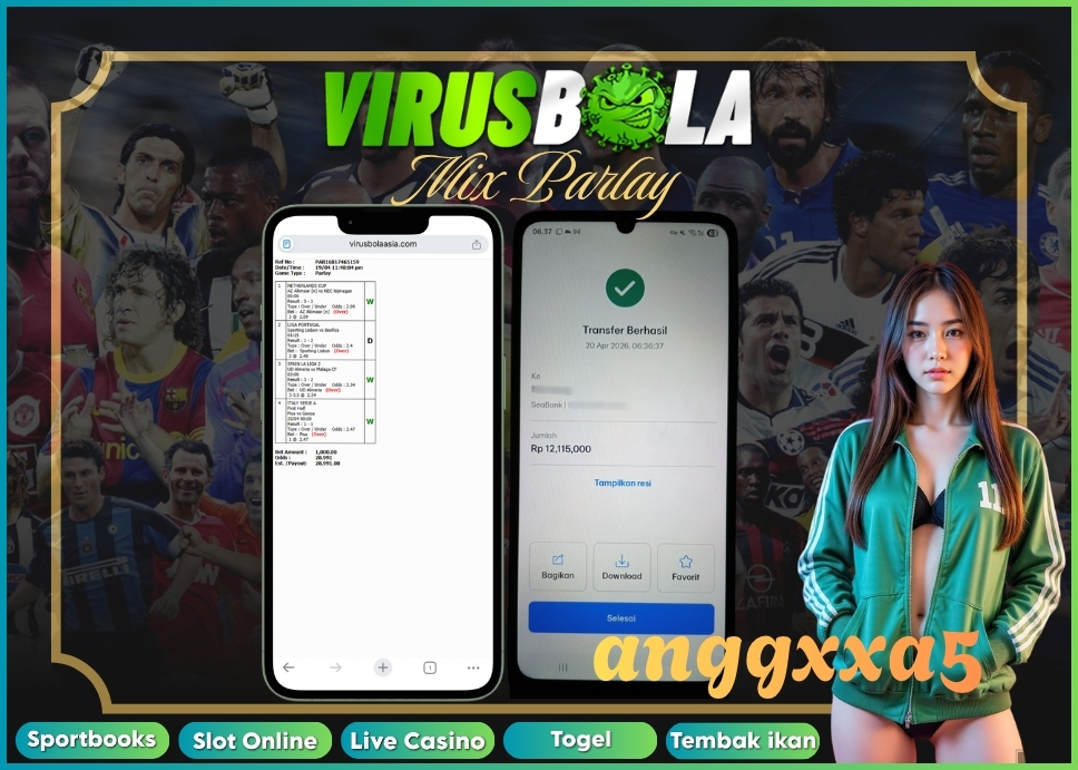 VIRUSBOLA JACKPOT SPORTBOOK Rp. 11jt – MIX PARLAY