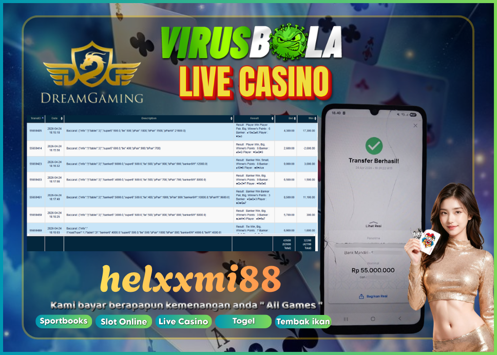 VIRUSBOLA JACKPOT BACCARAT Rp. 42jt – DREAM GAMING