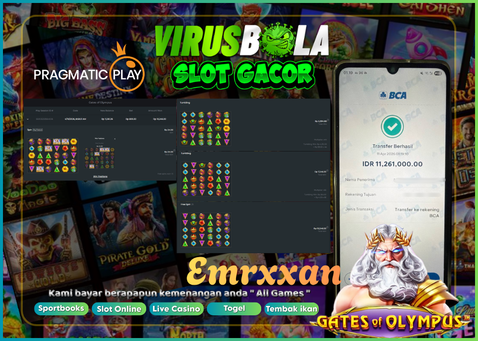 VIRUSBOLA JACKPOT PRAGMATIC PLAY Rp. 10jt – GATE OF OLYMPUS