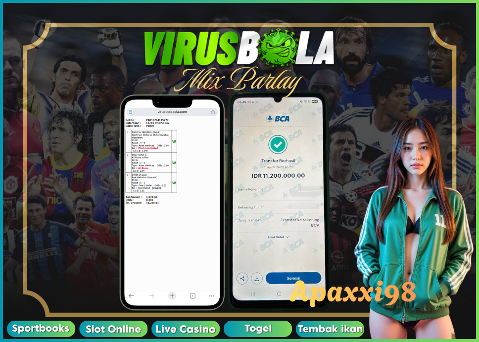 VIRUSBOLA JACKPOT SPORTBOOK Rp. 9jt – MIX PARLAY