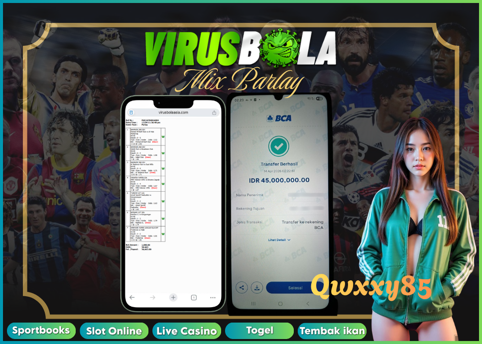 VIRUSBOLA JACKPOT SPORTBOOK Rp. 55jt – MIX PARLAY
