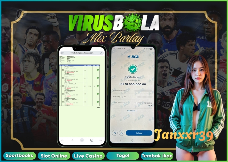 VIRUSBOLA JACKPOT SPORTBOOK Rp. 18jt – MIX PARLAY