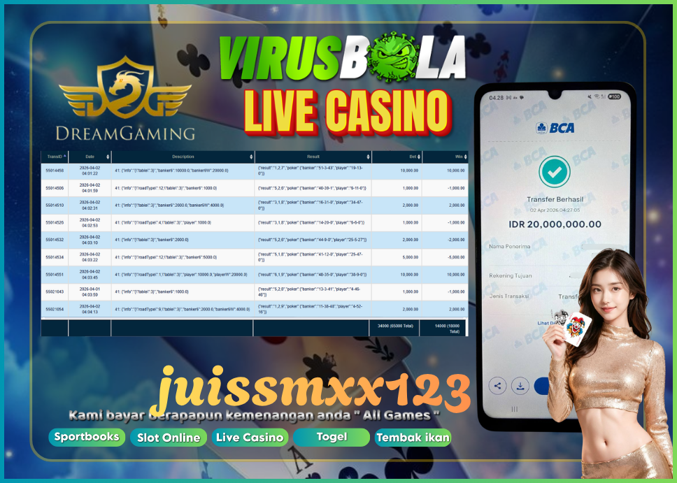 VIRUSBOLA JACKPOT BACCARAT Rp. 18jt – DREAM GAMING