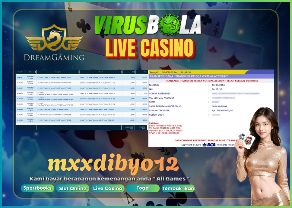 VIRUSBOLA JACKPOT BACCARAT Rp. 5jt – DREAM GAMING