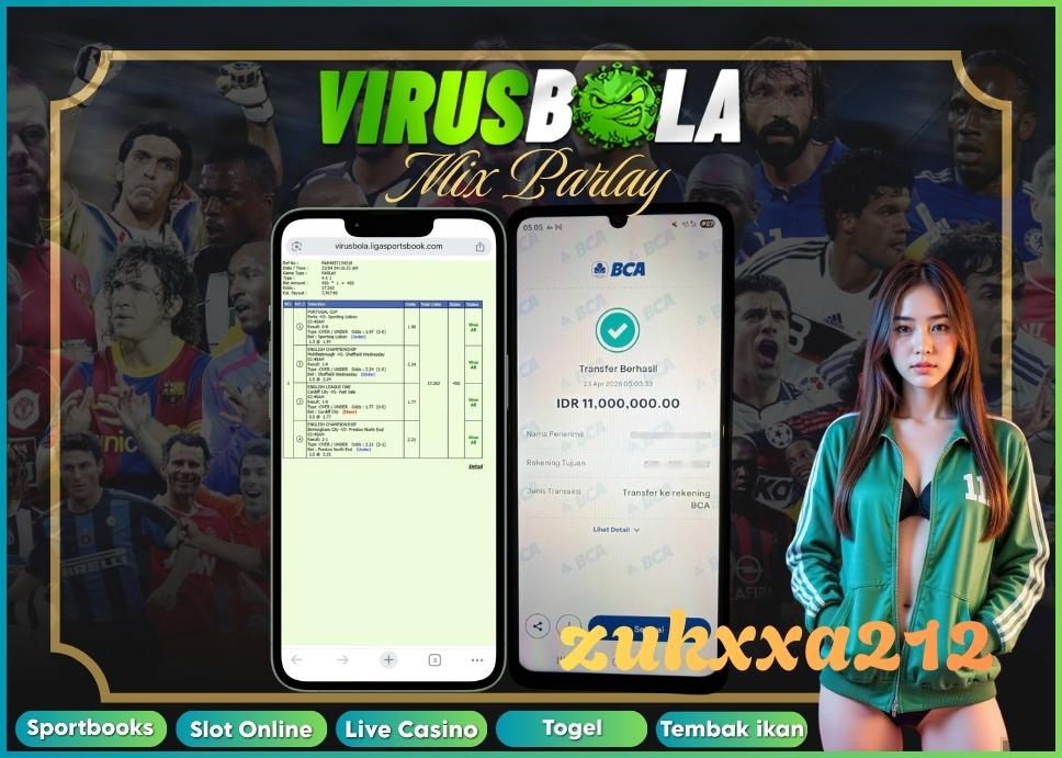 VIRUSBOLA JACKPOT SPORTBOOK Rp. 7jt – MIX PARLAY
