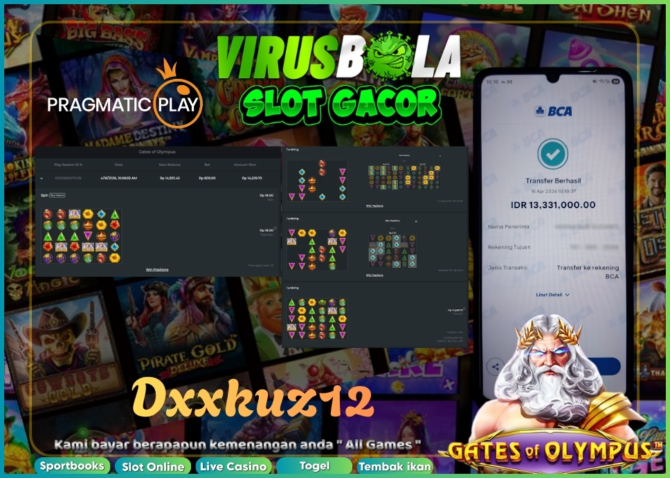 VIRUSBOLA JACKPOT PRAGMATIC PLAY Rp. 14jt – GATE OF OLYMPUS