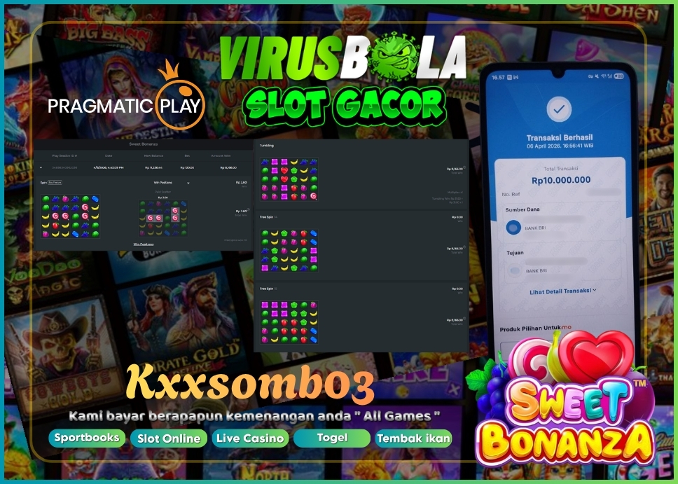 VIRUSBOLA JACKPOT PRAGMATIC PLAY Rp. 8jt – SWEET BONANZA